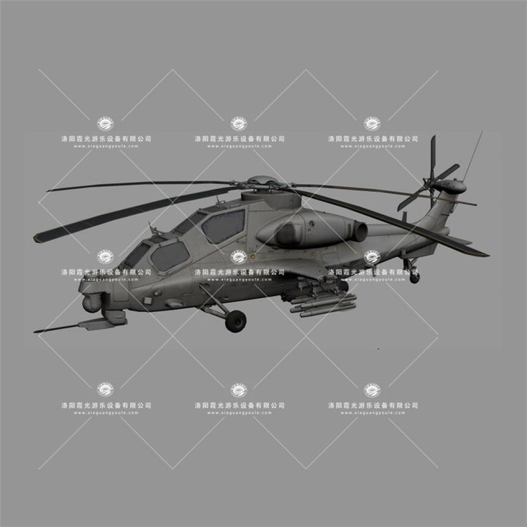 栾城武装直升机3D模型